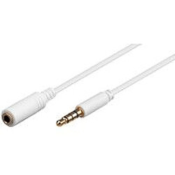 Disney 3.5mm 4-pin 2m M-F White Audio Extension Cable, For Apple iPod, iPhone, iPad.