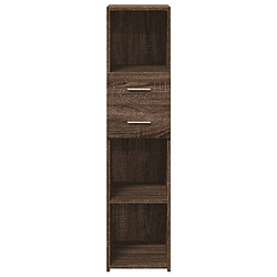 Avis vidaXL Buffet haut chêne marron 30x42,5x124 cm bois d'ingénierie