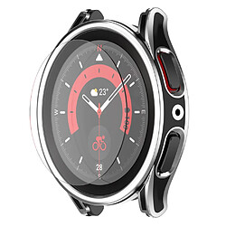 Coque en TPU anti-chute pour votre Samsung Galaxy Watch 5 44mm/Watch4 44mm - noir/argent