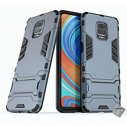 Htdmobiles Coque rigide anti choc pour Xiaomi Redmi Note 9 Pro + film ecran - BLEU FONCE