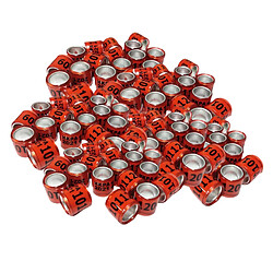 Avis 200pcs 2021 Anneaux de Jambe de Pigeon de Course En Aluminium Colombe Rouge