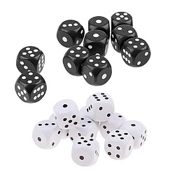 Acheter 20 pièces en bois dés 6 faces dés pointillés d6 pour les donjons et dragons jeu