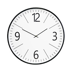 Mes Horloge ronde 51 cm en plastique blanc et noir