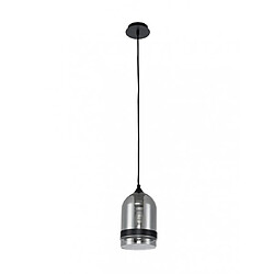 Luminaire Center Suspension design 1 ampoule Noir mat pas cher