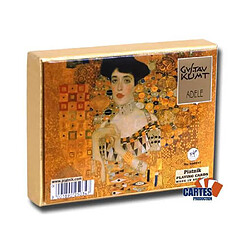 Piatnik Coffret Klimt Adele - 2 Jeux de 54 cartes cartonnées plastifiées - format bridge - 4 index standards