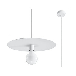 Luminaire Center Suspension Flavio Acier blanc 1 ampoule 105cm