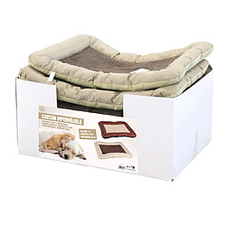 Avis LOT DE 2 DOGI COUSSIN TAPIS MATELAS IMPERMEABLE POUR CHIENS ET CHATS ANIMAUX 50X70CM 2 COULEURS MARRON/BEIGE MIX+Dogi