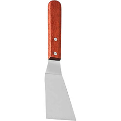 BESTA Spatule en Acier Inoxydable, Grattoir à Manche en Bois, Accessoires de Gril à Spatule pour Barbecue, Utilisé pour Cuire des Pizzas et Couper des Aliments