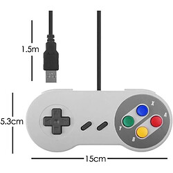 Avis NC 2 Pack Snes-NES Imitation Controller USB - Manette de Jeu rétro Classique Compatible avec PC de Jeu, Ordinateur, Ordinateur P[J15]