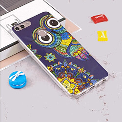 Wewoo Coque pour Huawei Enjoy 7S / P Smart Noctilucent Windbell Hibou Modèle TPU Soft Case