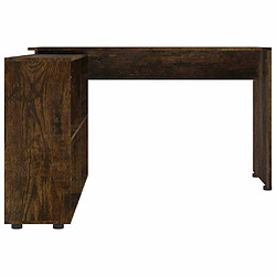 Acheter Maison Chic Bureau solide,Table de travail,Bureau d'ordinateur d'angle Chêne fumé Bois d'ingénierie -GKD42953