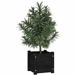 Avis Maison Chic Lot de 2 Jardinières d'extérieur,Bac à fleurs - pot de fleur Noir 31x31x31 cm Bois de pin -GKD86763