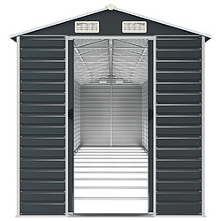 Avis Helloshop26 Abri de jardin cabane cabanon maison de stockage remise extérieur hangar outils robuste 191 x 980 x 198 cm acier galvanisé anthracite 02_0022192