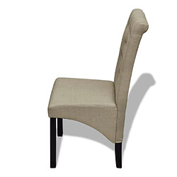 Acheter vidaXL Chaises à manger lot de 2 beige tissu