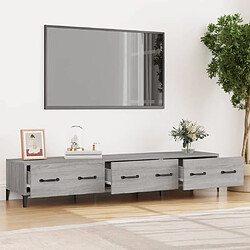 Avis Maison Chic Meuble TV scandinave gris - Banc TV pour salon Sonoma 150x34,5x30 cm Bois d'ingénierie -MN17670