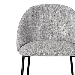 Acheter Rendez Vous Deco Chaise de bar Karl en tissu gris clair 66 cm (lot de 2)