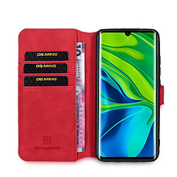 Acheter Dg.Ming Etui en PU + TPU style rétro avec support rouge pour votre Xiaomi Mi Note 10/Note 10 Pro