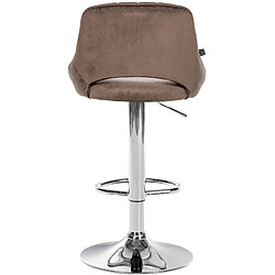 Non Tabouret de bar Milet velours chrome pas cher