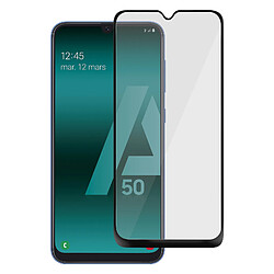 Akashi Film Galaxy A50 Protection Ecran Verre Trempé Bords Biseautés Noir