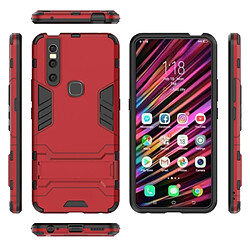 Wewoo Housse Coque antichoc PC + TPU pour VIVO V15, avec support (rouge) pas cher