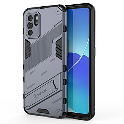 Coque en TPU antichoc avec béquille bleu foncé pour votre OPPO Reno6 Z