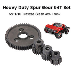 Acheter 54T 0.8 32 Pitch Acier Pignons avec 15T/17T/19T Pignons pour Traxas slash 4x4 1/10 Short Course Truck RC Pièces