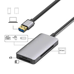 Universal USB 3.0 Hub + SD / TF / CF Carte Reader Adaptateur pour la tablette PC d'ordinateur portable