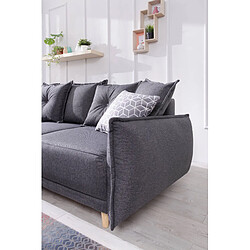 Bestmobilier Lena - canapé d'angle réversible convertible - 4 places - style scandinave pas cher