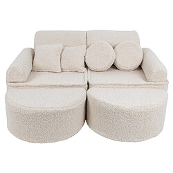 MeowBaby Pocket Sofa Max, 120x25x90cm, Bearly, Créme