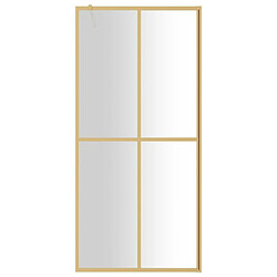 Avis Maison Chic Paroi de douche | Écran de douche | Cloison de douche avec verre ESG transparent doré 100x195 cm -GKD51240