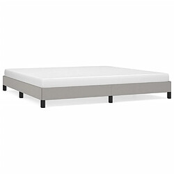 vidaXL Cadre de lit sans matelas gris clair 200x200 cm tissu