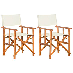 Maison Chic Lot de 2 Chaises de metteur en scène Bois massif d'acacia -GKD26712