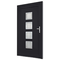 Avis vidaXL Porte d'entrée anthracite 108x200 cm PVC