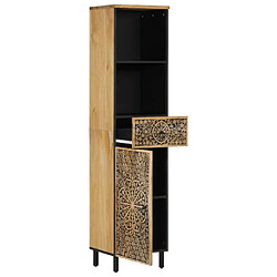 Maison Chic Armoire de salle de bain,Meuble de rangement,Meuble haut 38x33x160 cm bois massif de manguier -GKD176153