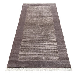 Avis Vidal Tapis de couloir en laine 201x79 rose Darya