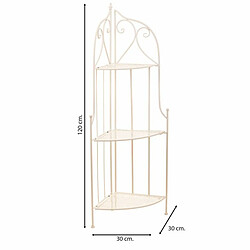 Avis Étagère d'Angle Alexandra House Living Blanc Métal Fer Forge 30 x 38 x 30 cm