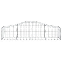 Avis vidaXL Paniers à gabions arqués 10 pcs 200x50x40/60 cm fer galvanisé