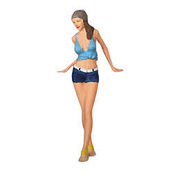 1:64 Figure Personnage Féminin Poupée Paysage Train Chemin De Fer Modèle Décor Style C