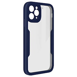 Avizar Coque 360° pour iPhone 12 Pro Dos Rigide Protection Écran Souple Contour bleu