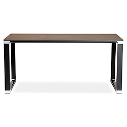 Avis Alterego Bureau droit design 'XLINE' en bois finition Noyer et métal noir - 160x80 cm