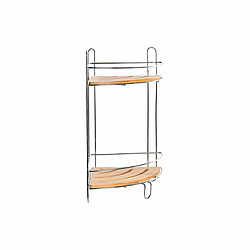 Étagère d'Angle DKD Home Decor Naturel Bambou Chrome métallique inoxydable 2 Etagères 19,5 x 19,5 x 36,5 cm