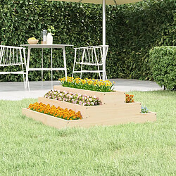 vidaXL Jardinière 80x80x27 cm Bois massif de pin