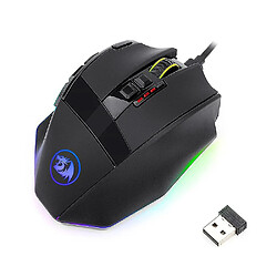 Universal M801P 2.4G Wireless Dual Mode Gaming Mouse LED RVB Backlit MMO 9 Boutons programmables souris pour