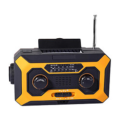 Radio Météorologique D'urgence Extérieure Domestique Avec Lampe De Poche LED Orange