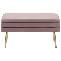 Beliani Banc DURHAM Rose Velours pas cher