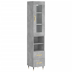 Maison Chic Buffet,Meuble de Rangement,commode pour salon,Cuisine Gris béton 34,5x34x180 cm Bois d'ingénierie -MN28797