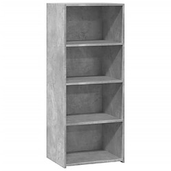 vidaXL Buffet haut gris béton 50x41x124 cm bois d'ingénierie