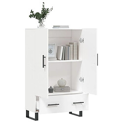 Avis vidaXL Buffet haut blanc 69,5x31x115 cm bois d'ingénierie