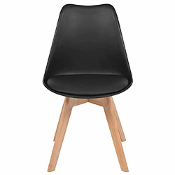 Avis Maison Chic Lot de 2 Chaises à manger | Chaise de salle à manger cuisine Noir Plastique -GKD93376