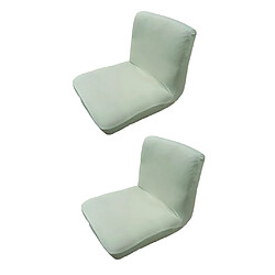 Acheter 2xlight green spandex stretch bas dossier court chaise couverture tabouret de bar